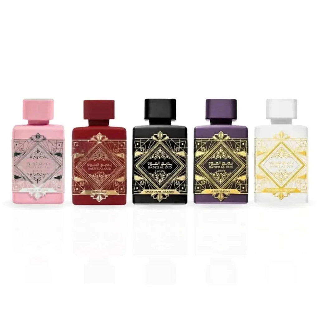 Lattafa Badee Al Oud Collection – 5 x 5 ml Eau de Parfum Natural Spray Gift Set