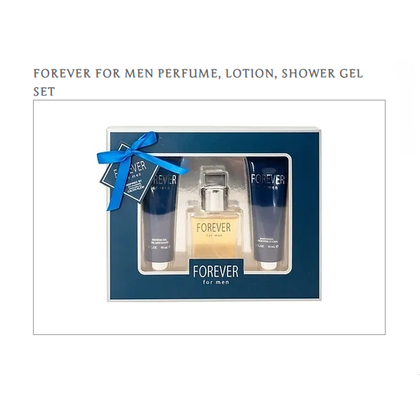 Forever for Men Gift Set – Eau de Parfum 100 ml + Shower Gel 90 ml + Body Lotion 90 ml