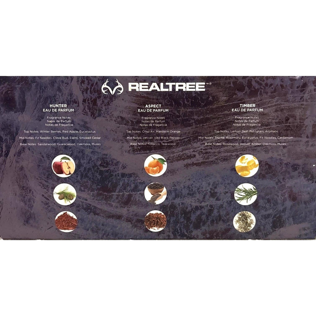Realtree Men's Coffret Gift Set – 3 x 30 ml Eau de Parfum (Hunter + Aspect + Timber)