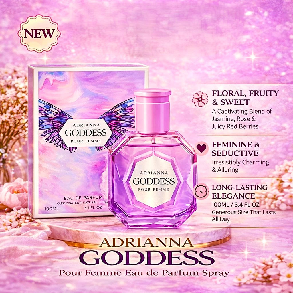 Adrianna Goddess Pour Femme Eau de Parfum – Natural Spray, 100 ml / 3.4 fl.oz.