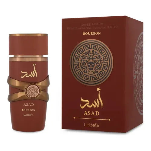Lattafa Asad Bourbon Eau de Parfum for Men – Natural Spray, 100 ml / 3.45 fl.oz.