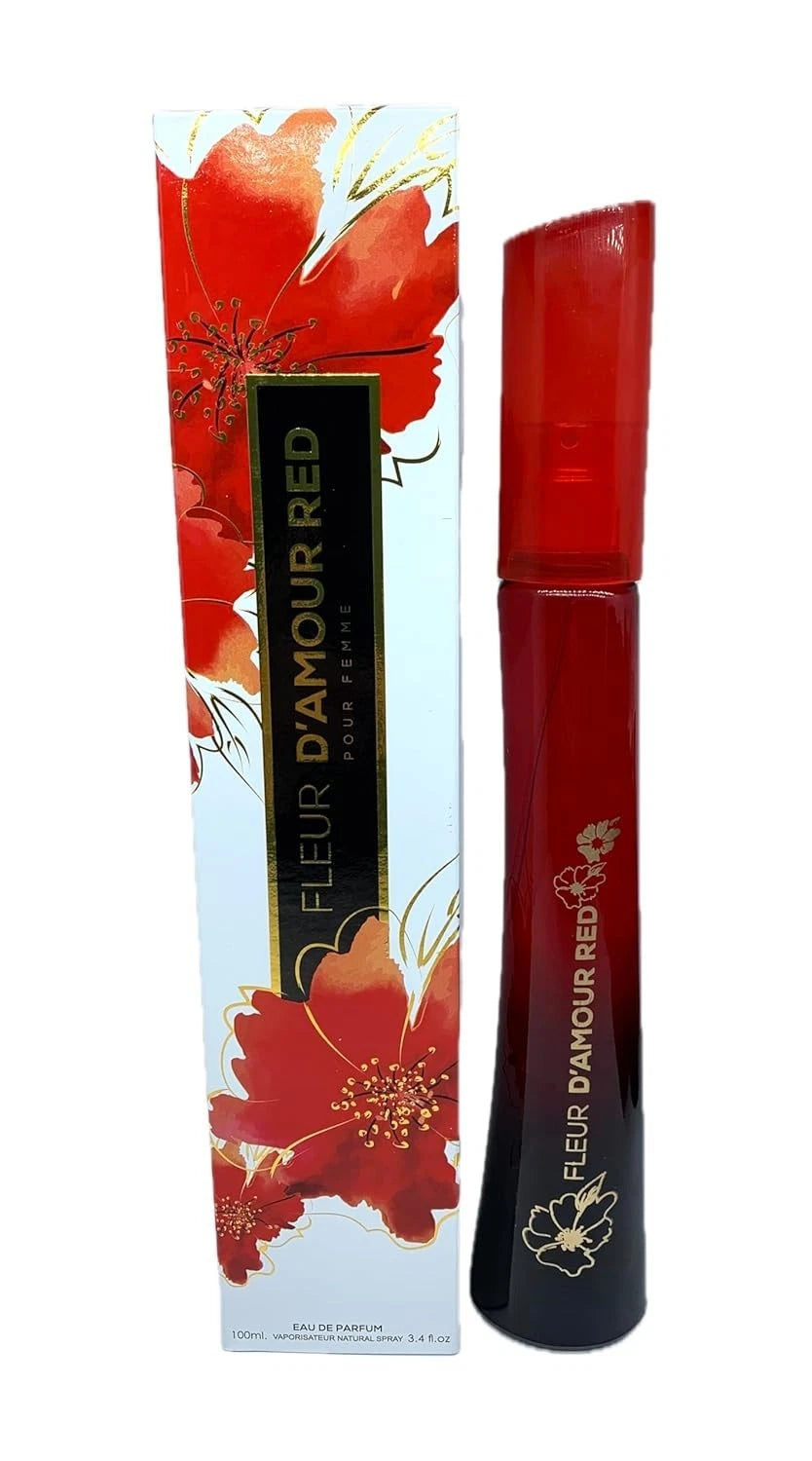 Fleur d'Amour Red Pour Femme Eau de Parfum for Women – Vaporisateur Spray, 100 ml / 3.4 fl.oz.