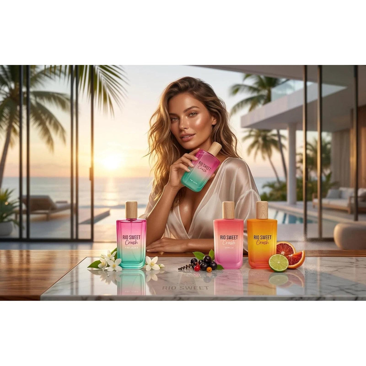 Rio Sweet Crush Pink Jasmine Eau de Parfum for Women – Natural Spray, 100 ml / 3.4 fl.oz.
