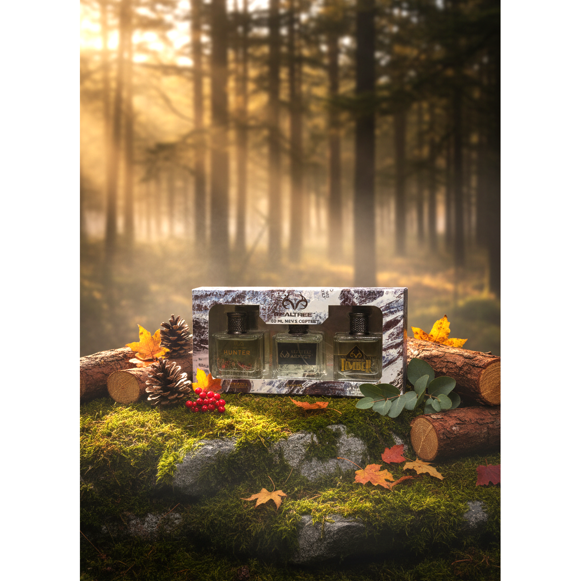 Realtree Men's Coffret Gift Set – 3 x 30 ml Eau de Parfum (Hunter + Aspect + Timber)
