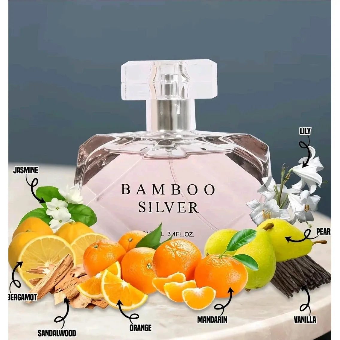 Bamboo Silver Eau de Parfum for Women – Vaporisateur Spray, 100 ml / 3.4 fl.oz.