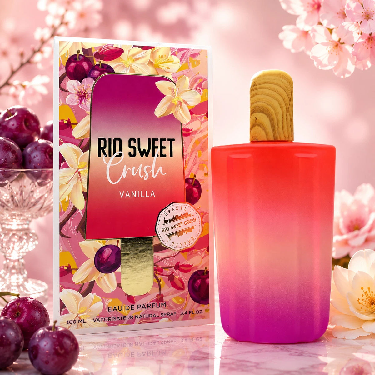 Rio Sweet Crush Vanilla Eau de Parfum for Women – Natural Spray, 100 ml / 3.4 fl.oz.
