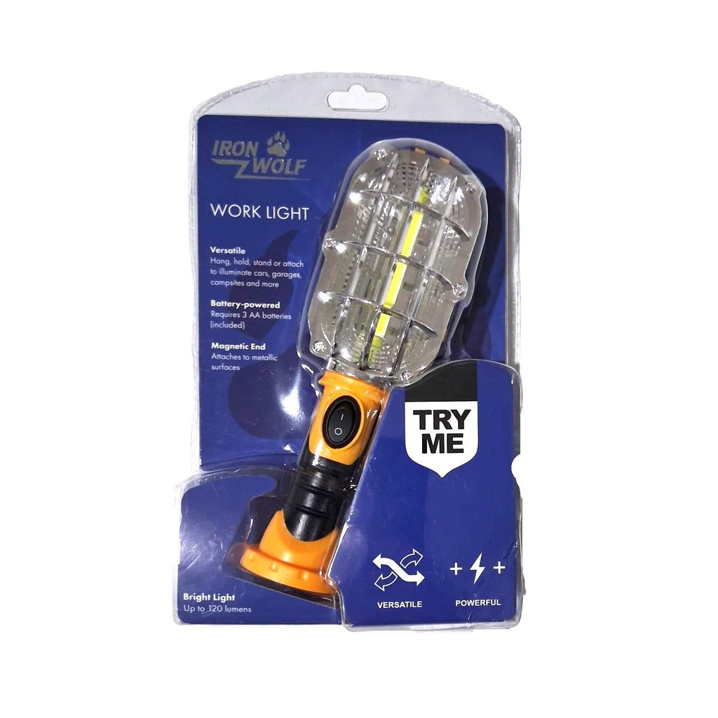 Luz de Trabajo Magnética Iron Wolf 120 Lúmenes – Versátil | Baterías AA Incluidas