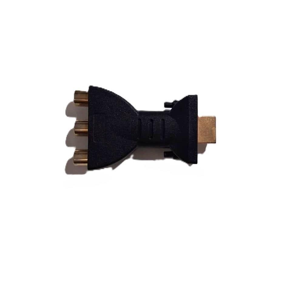 HDMI to 3-RCA Composite AV Adapter – Gold-Plated Audio/Video Connector