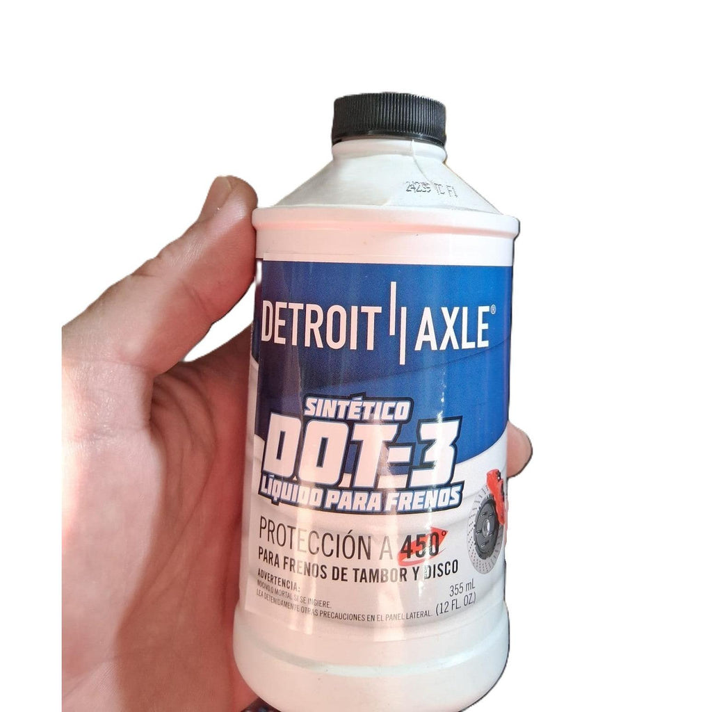 Detroit Axle Liquido de Frenos Sintetico DOT-3 355ml 12oz Proteccion 450F Tambor y Disco