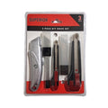 Superior 3-Piece DIY Knife Set – Carpet Knife & Snap-Off Cutters with Spare Blades