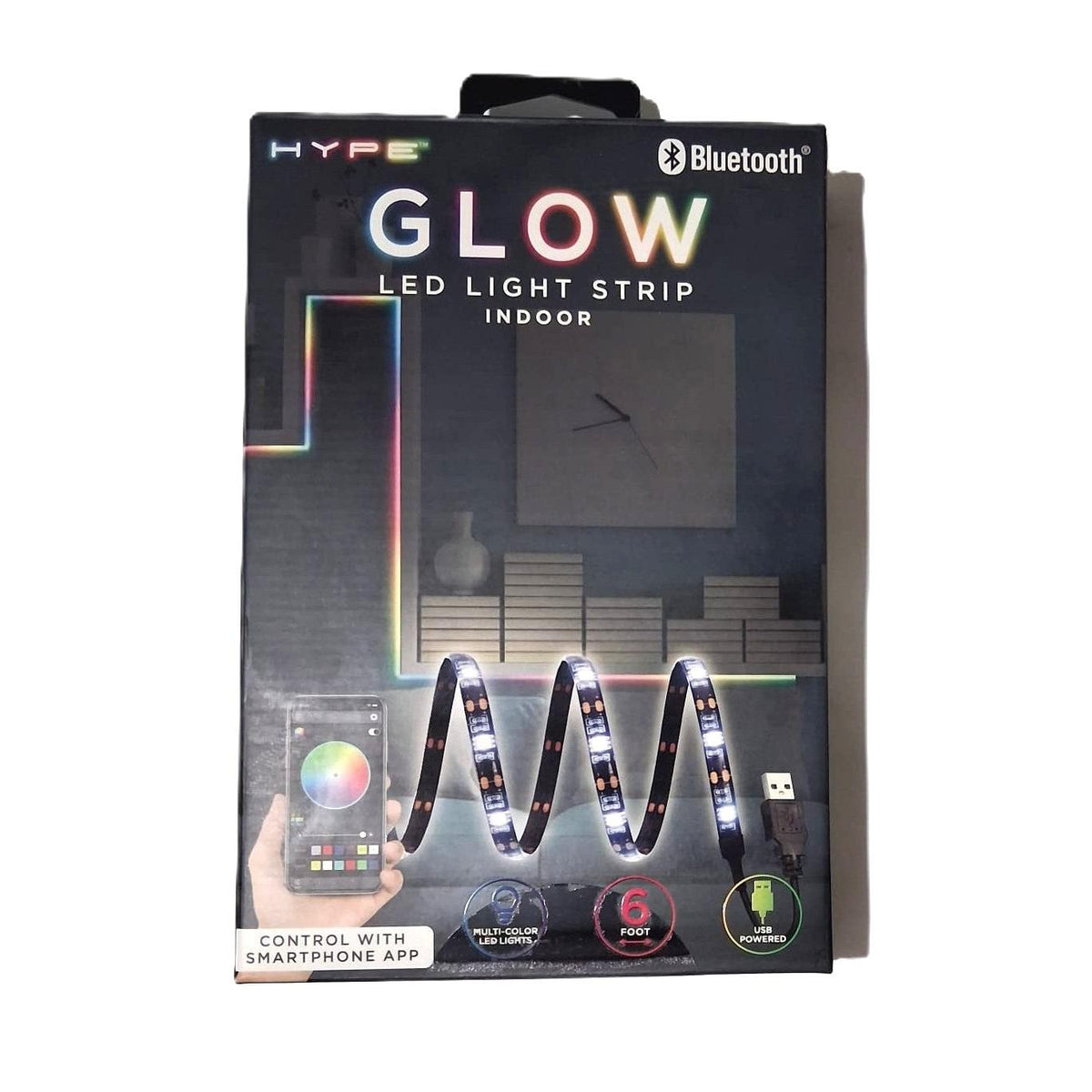 Tira LED RGB Bluetooth 6 Pies – Hype Glow | Control por App | USB | Interior