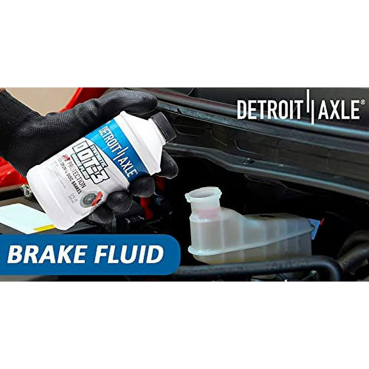 Detroit Axle Liquido de Frenos Sintetico DOT-3 355ml 12oz Proteccion 450F Tambor y Disco