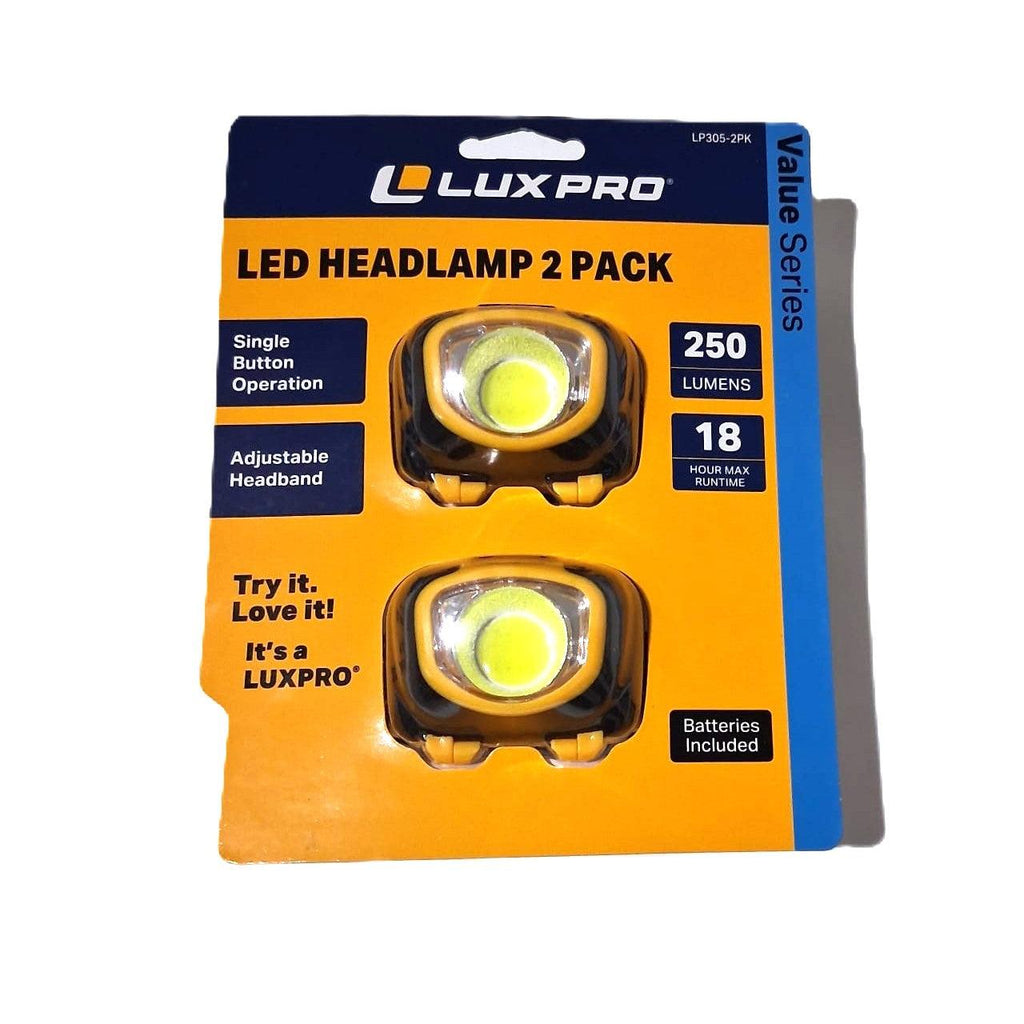 Linterna Frontal LED LuxPro LP305 250 Lúmenes – Paquete de 2