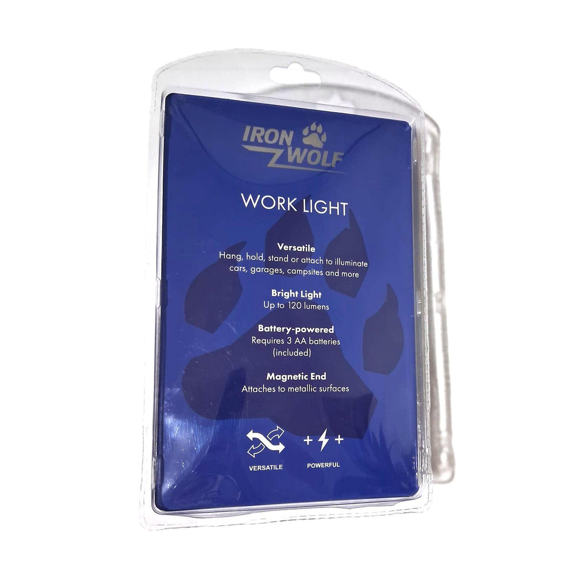 Luz de Trabajo Magnética Iron Wolf 120 Lúmenes – Versátil | Baterías AA Incluidas