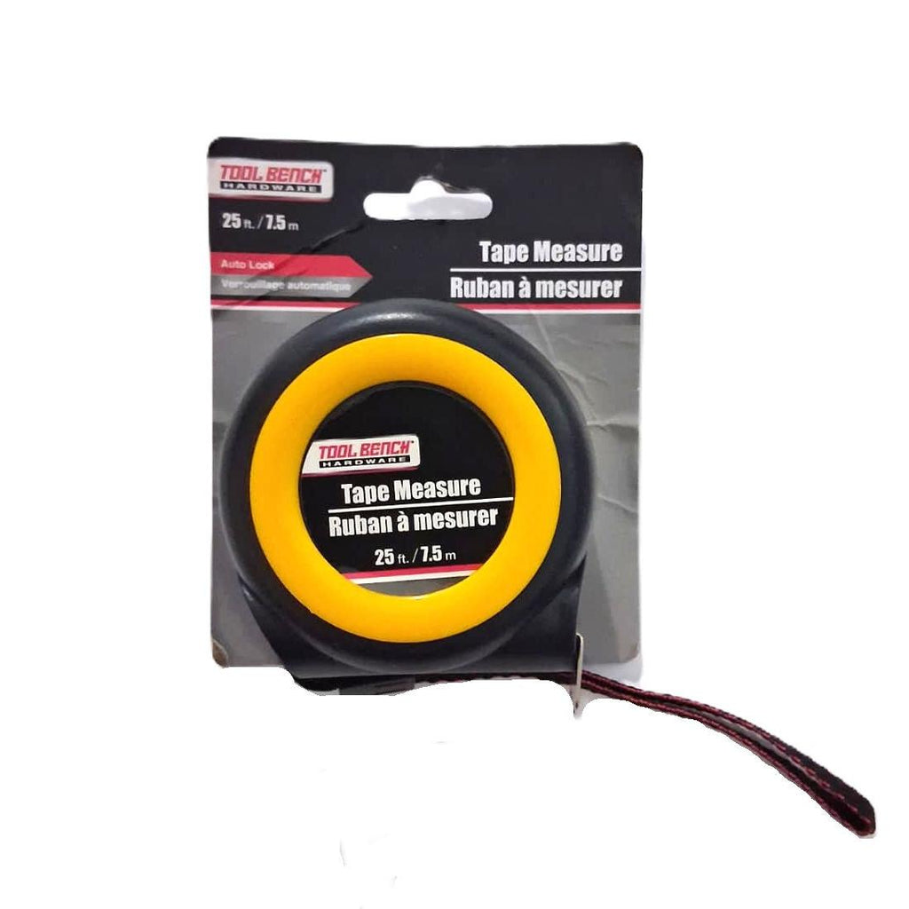 Tool Bench Hardware 25 ft / 7.5m Auto Lock Tape Measure