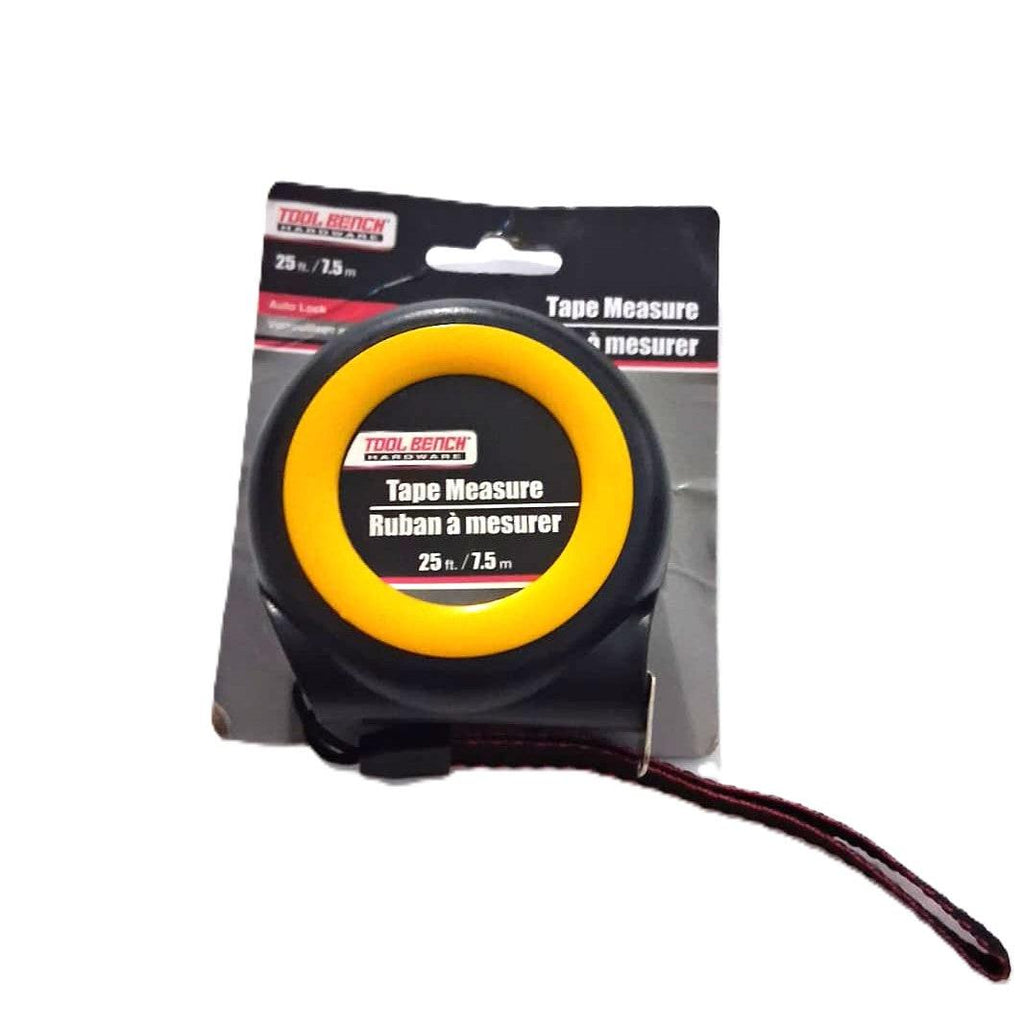 Tool Bench Hardware 25 ft / 7.5m Auto Lock Tape Measure