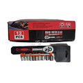 12-Piece 1/4" Drive Metric Socket Set – Quick-Ratchet Handle & Extension Bar