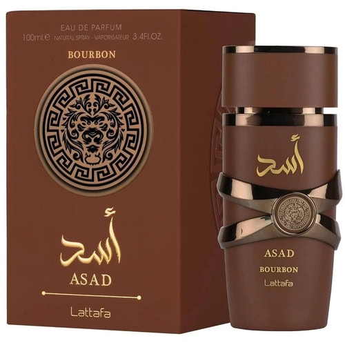 Lattafa Asad Bourbon Eau de Parfum for Men – Natural Spray, 100 ml / 3.45 fl.oz.