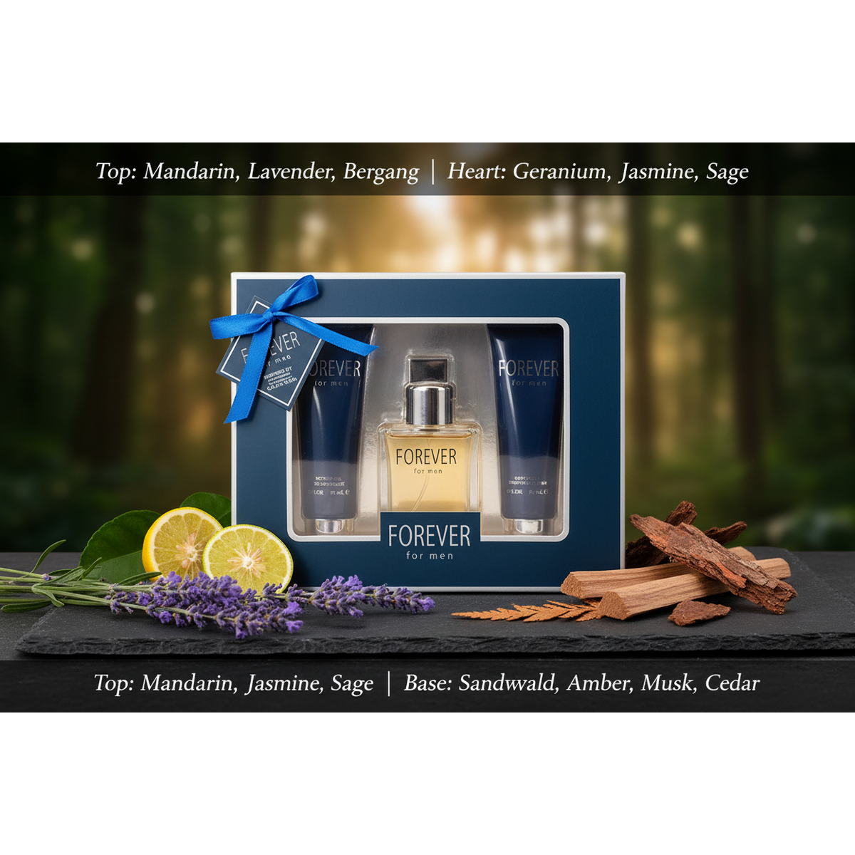 Forever for Men Gift Set – Eau de Parfum 100 ml + Shower Gel 90 ml + Body Lotion 90 ml
